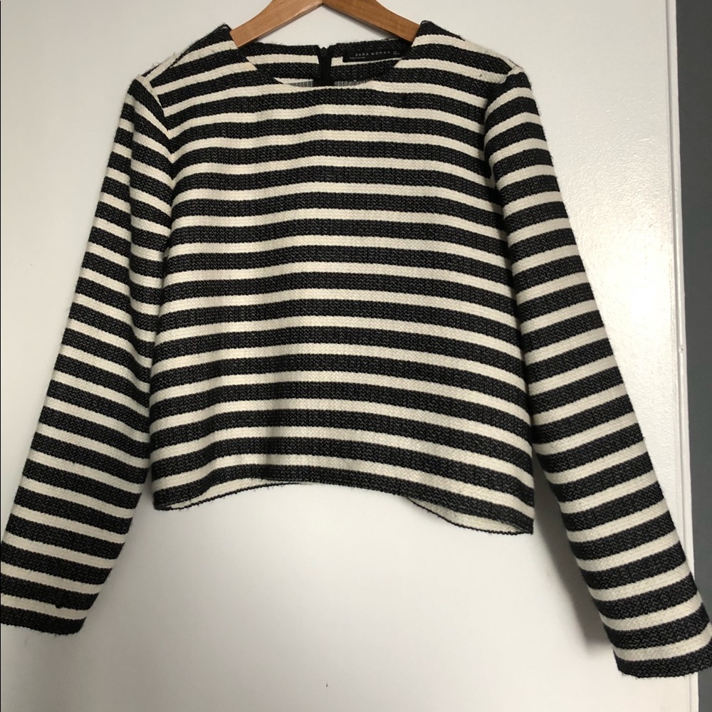 Zara striped crop top